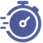 blue stop watch Icon textured